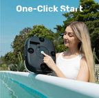 Cordless Robotic Pool Cleaner, Lasts 90 Min, Automatic Vacuum for Above-Ground Pools up to 860 Sq.ft, Pool Vacuum, Portable, Self-Parking