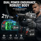 ⚡️50% Off Sale—Today Only⏰️  1000N.m Cordless Impact Wrench, All-Metal Cordless Impact Gun with 2*4.0Mah