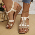 ✨ Sparkly Rhinestone Wedge Sandals 👡 Arch Support | Easy Slip-On | All-Day Comfort 😎