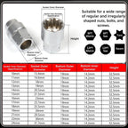 ⚡️50% Off Sale—Today Only⏰️ 17-Piece Pass Through Socket Set,Hollow Ratchet Socket Kit for Automotive Repair & Machine Maintenance